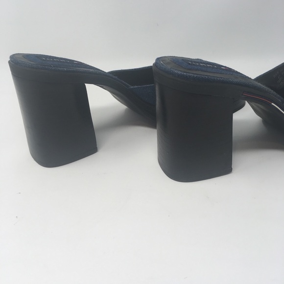 Tommy Hilfiger vintage 90’s denim heels chunky - Picture 5 of 7